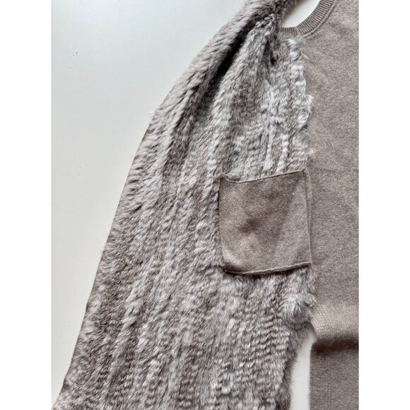 THE CASHMERE PROJECT Rabbit Fur 100% Cashmere Knit Long Vest Cardigan, Size L - Picture 11 of 15